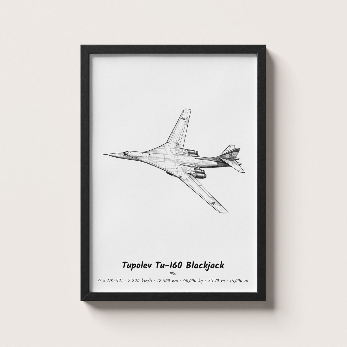 Tupolev Tu-160 Blackjack Wall Art