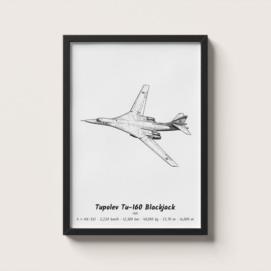 Tupolev Tu-160 Blackjack Wall Art