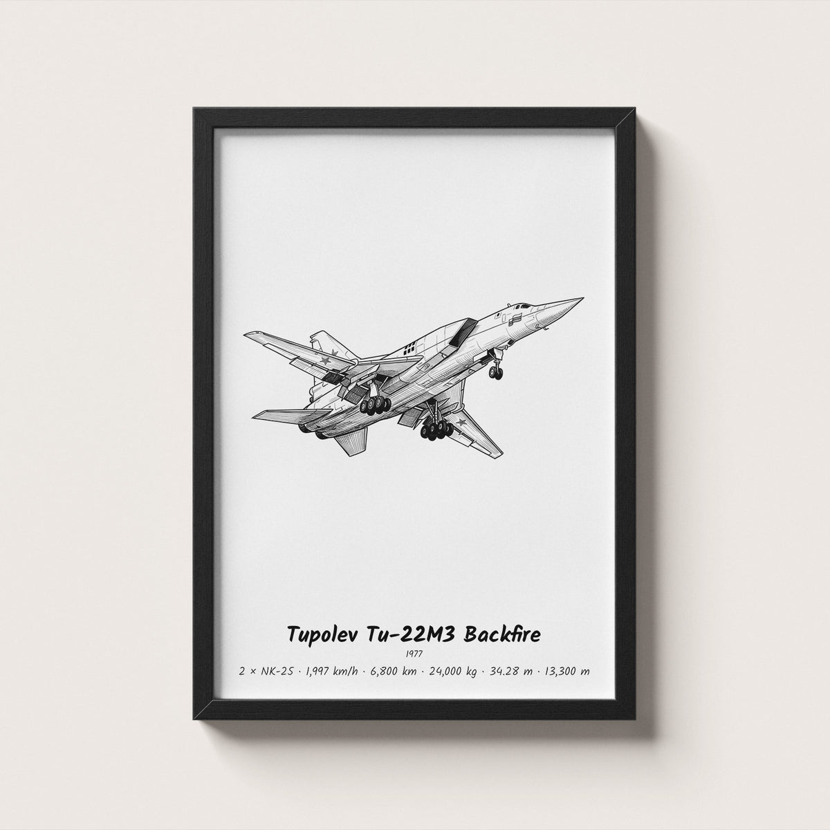 Tupolev Tu-22M3 Backfire Wall Art