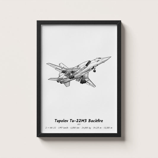 Tupolev Tu-22M3 Backfire Wall Art