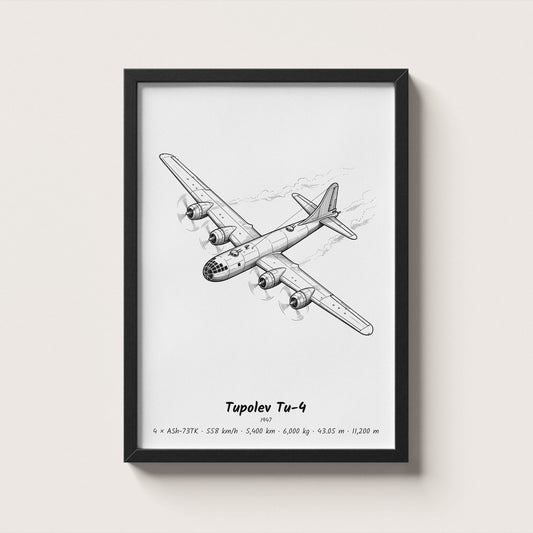Tupolev Tu-4 Wall Art