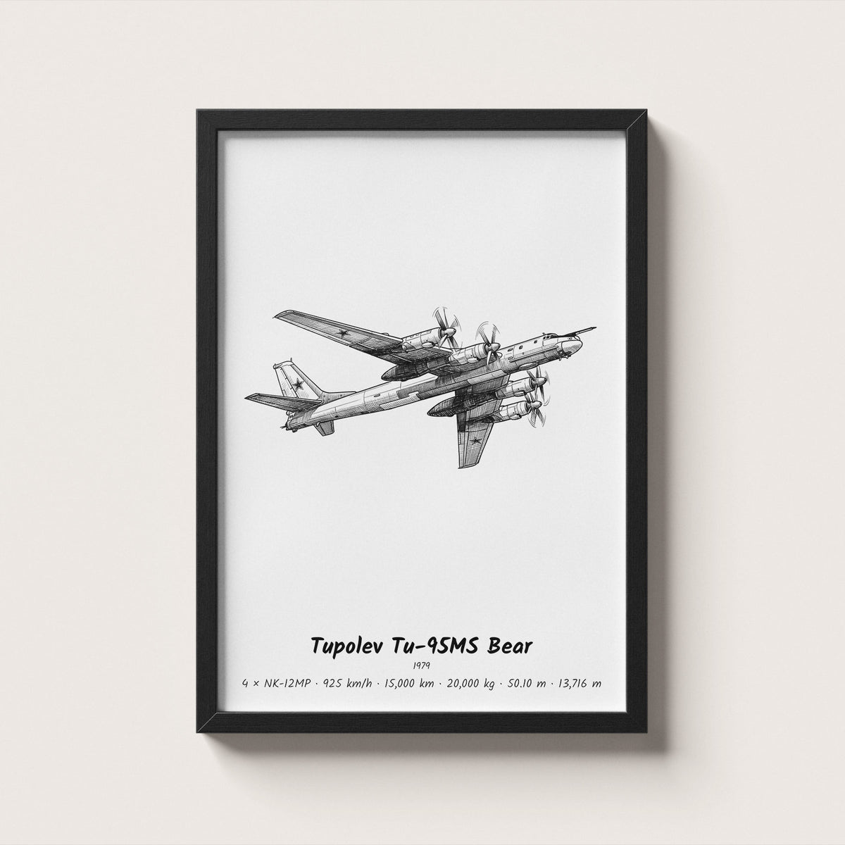 Tupolev Tu-95MS Bear Wall Art