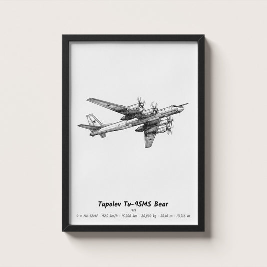 Tupolev Tu-95MS Bear Wall Art
