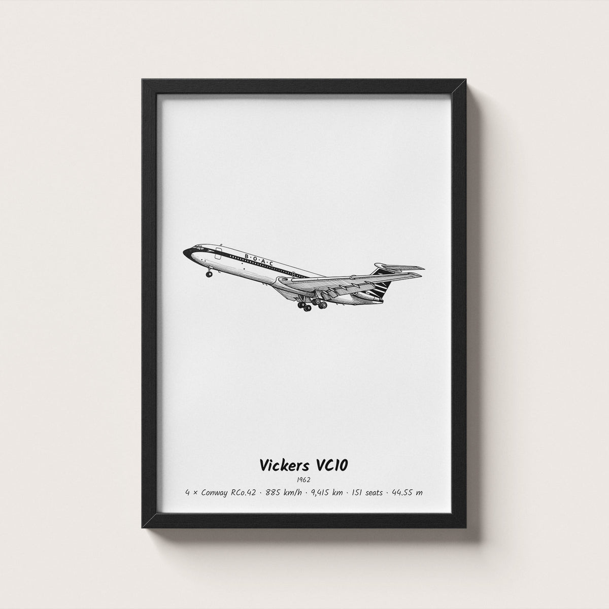 Vickers VC10 Airliner Wall Art