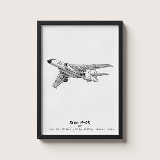 Xi'an H-6K Wall Art