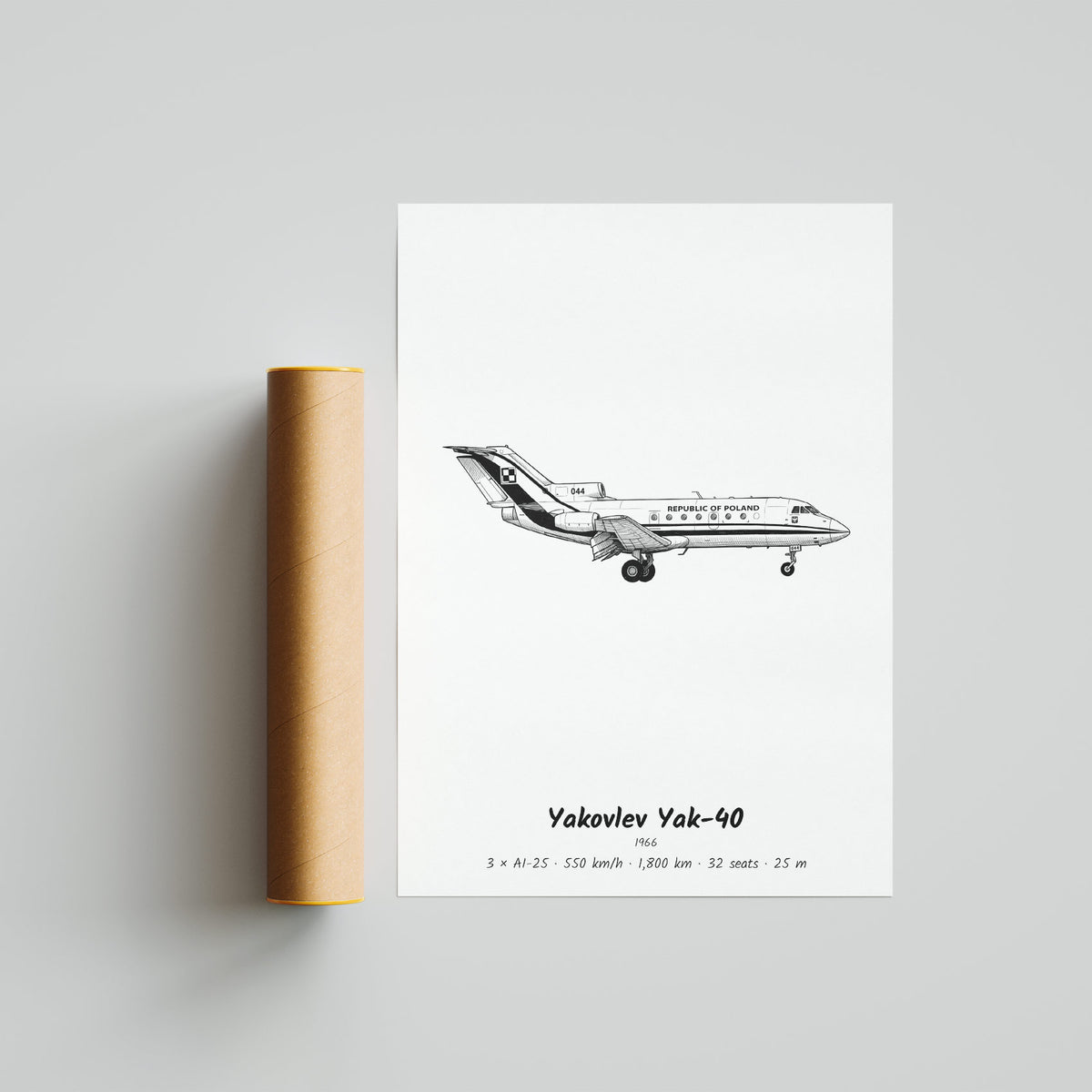 Yakovlev Yak-40 Poster Print
