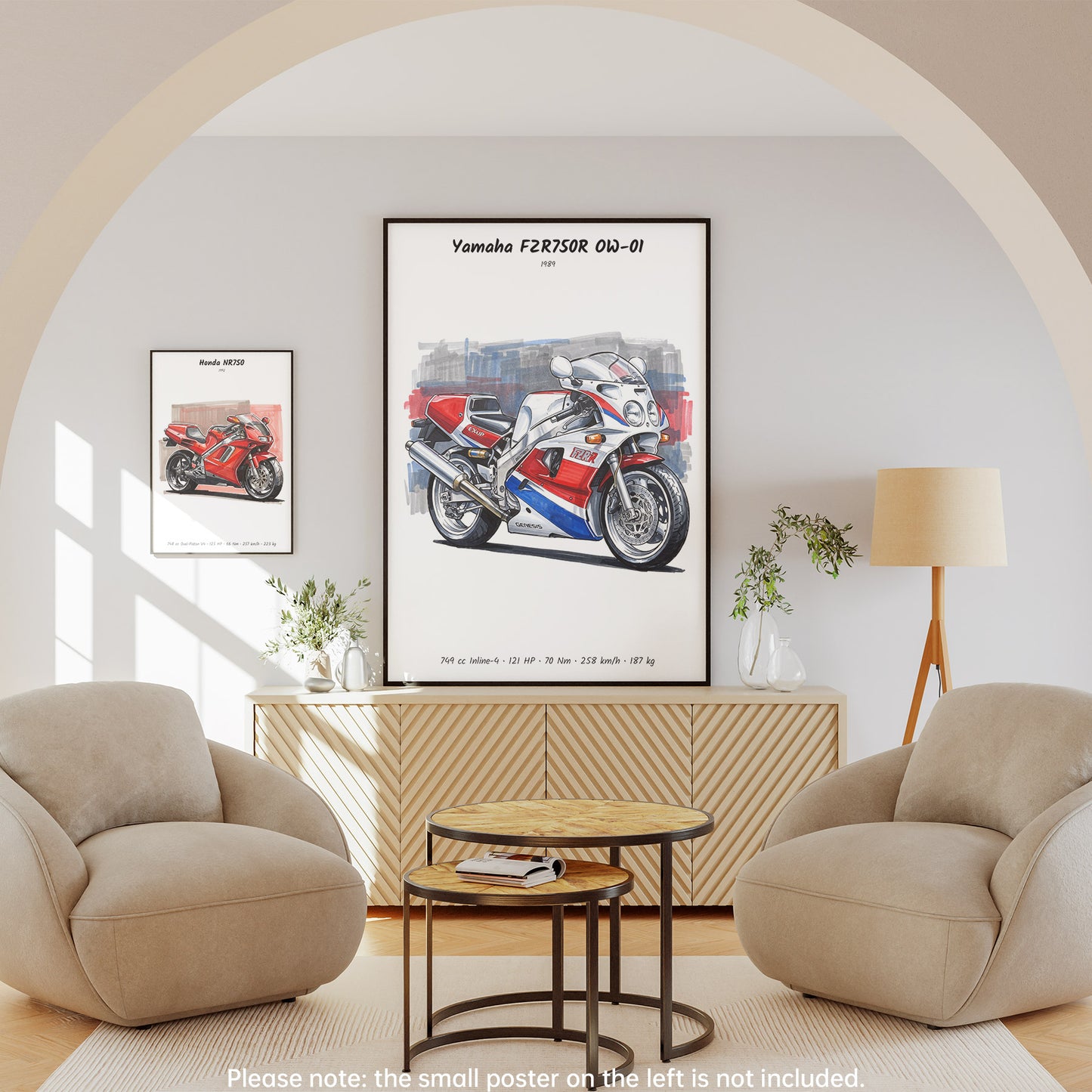 Yamaha FZR750R OW-01 Motorcycle Wall Art