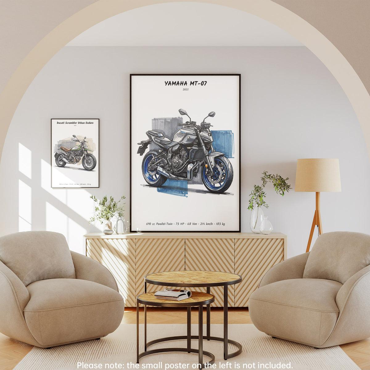 Yamaha MT-07 Motorcycle Wall Art