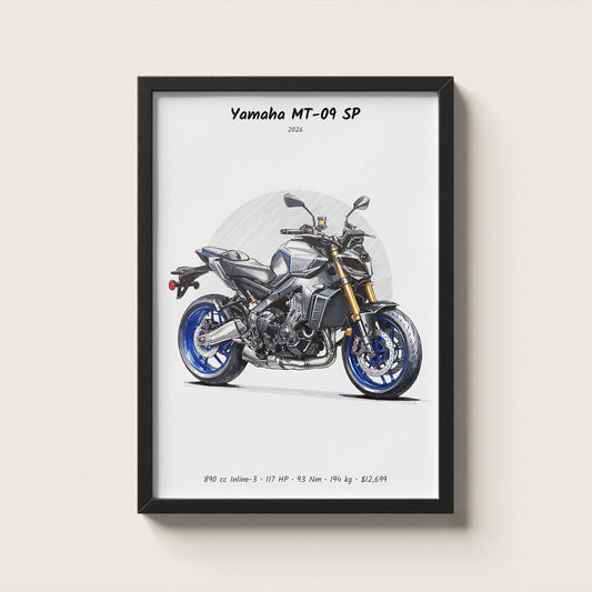 Yamaha MT-09 SP 2026 Wall Art