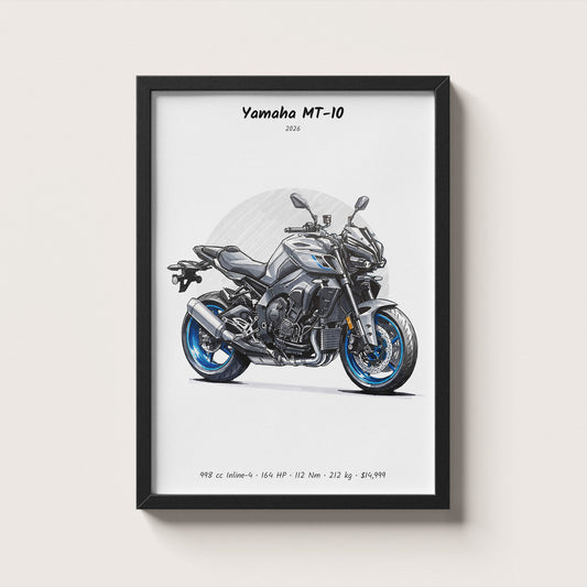 Yamaha MT-10 2026 Wall Art