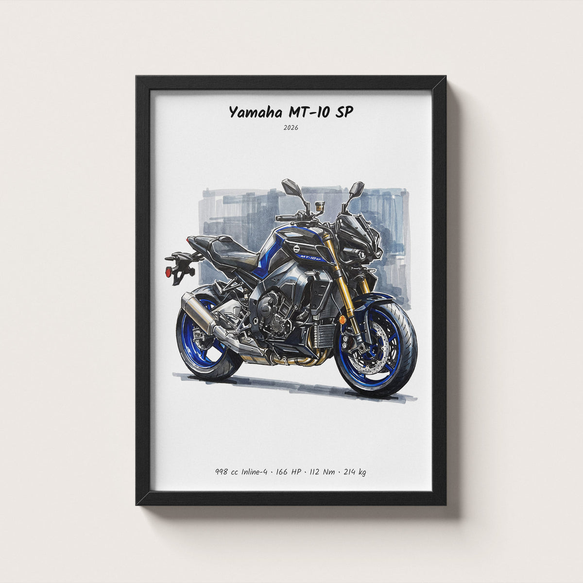 Yamaha MT-10 SP 2026 Wall Art