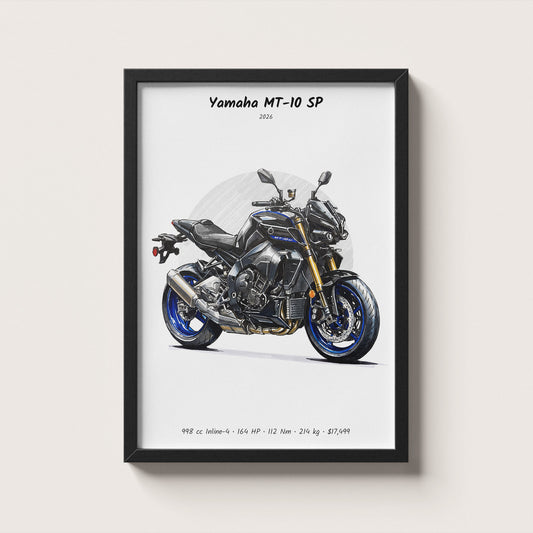 Yamaha MT-10 SP 2026 Wall Art