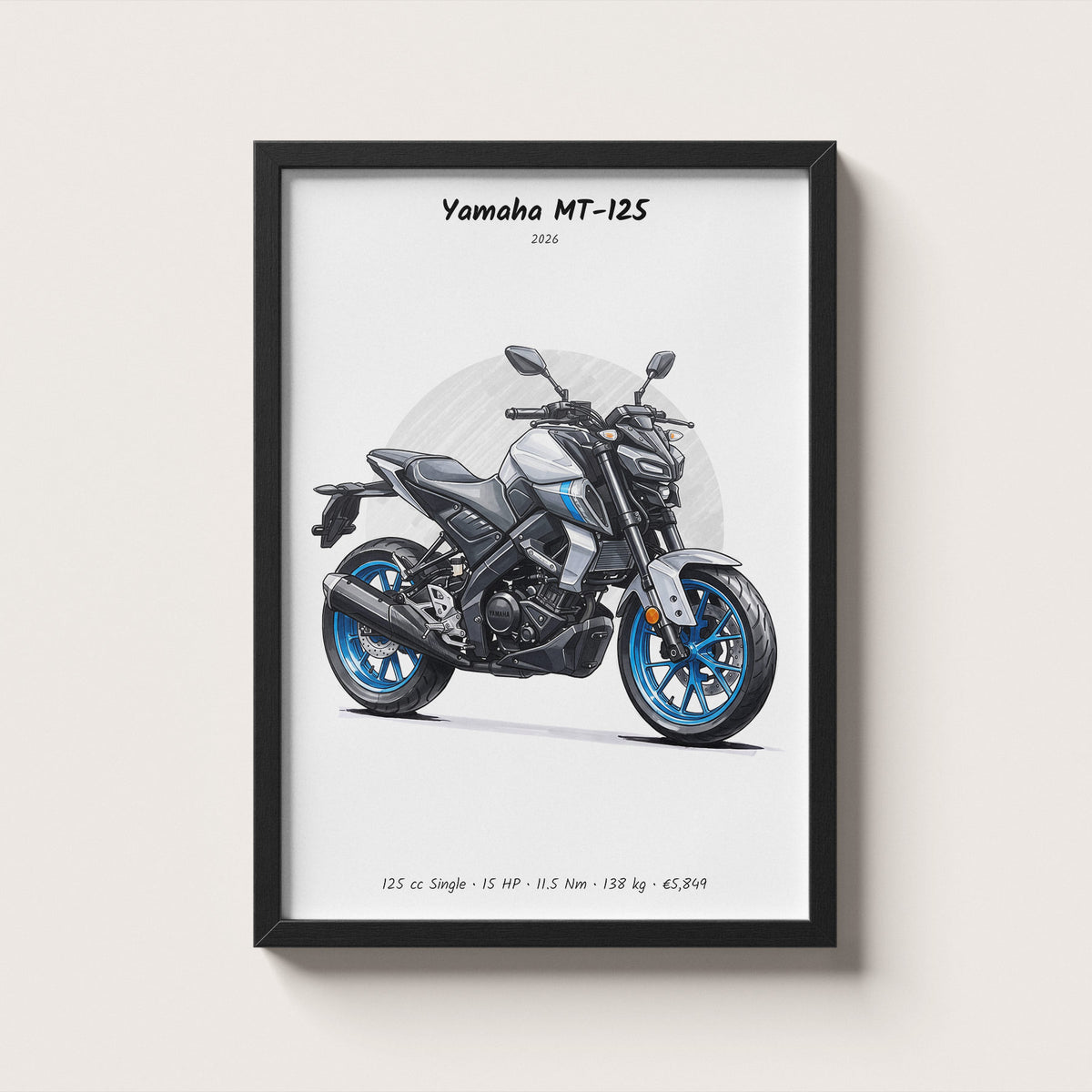 Yamaha MT-125 2026 Wall Art