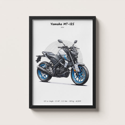 Yamaha MT-125 2026 Wall Art