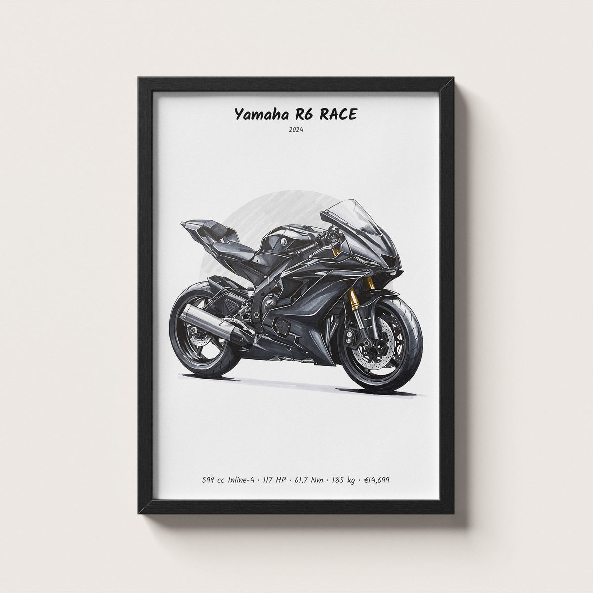 Yamaha R6 RACE 2024 Wall Art