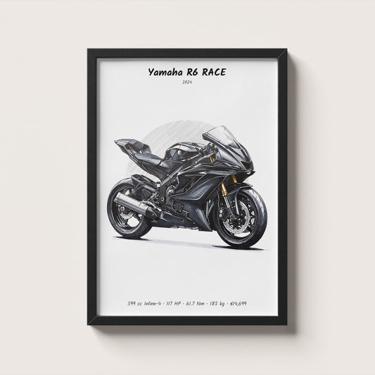 Yamaha R6 RACE 2024 Wall Art