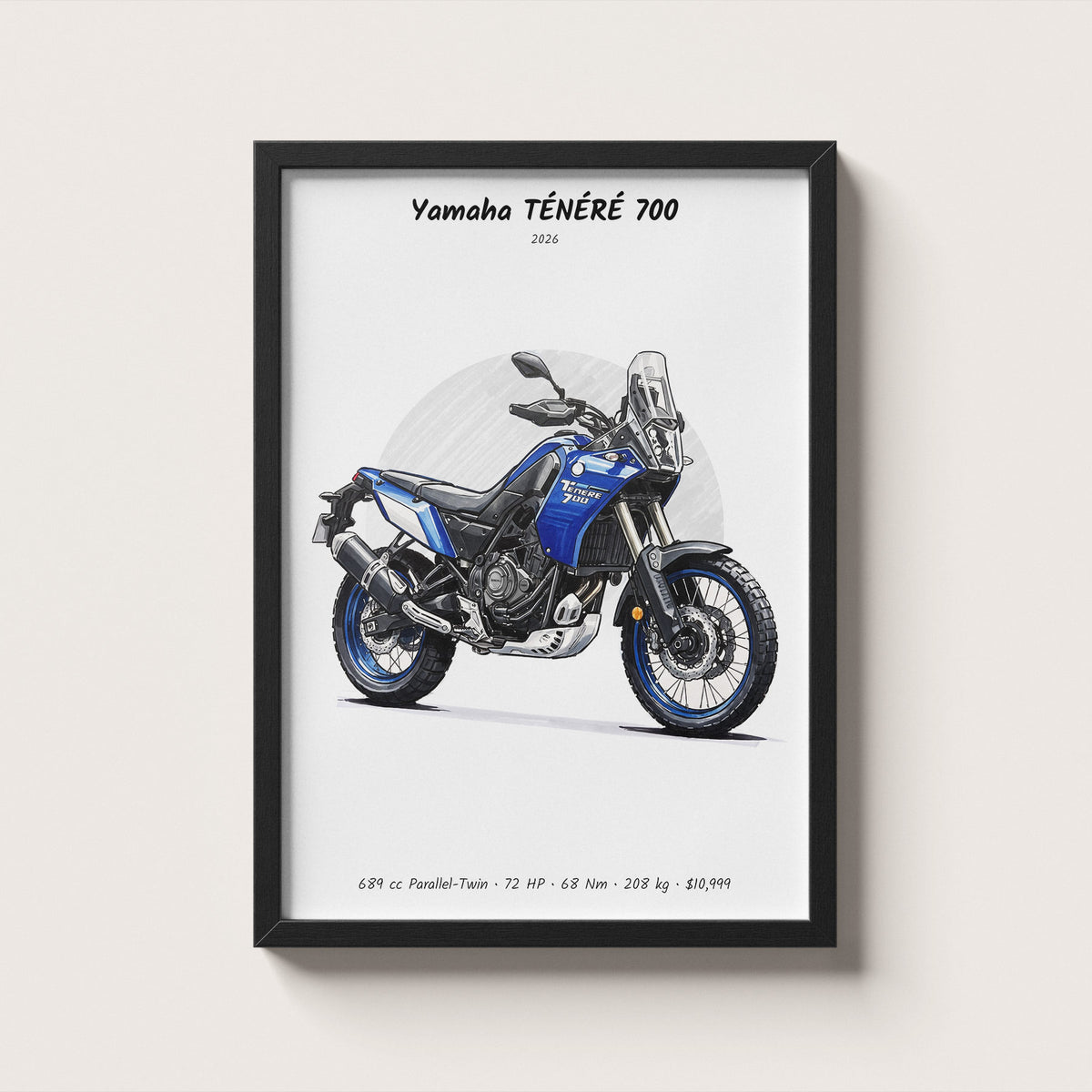 Yamaha TENERE 700 2026 Wall Art