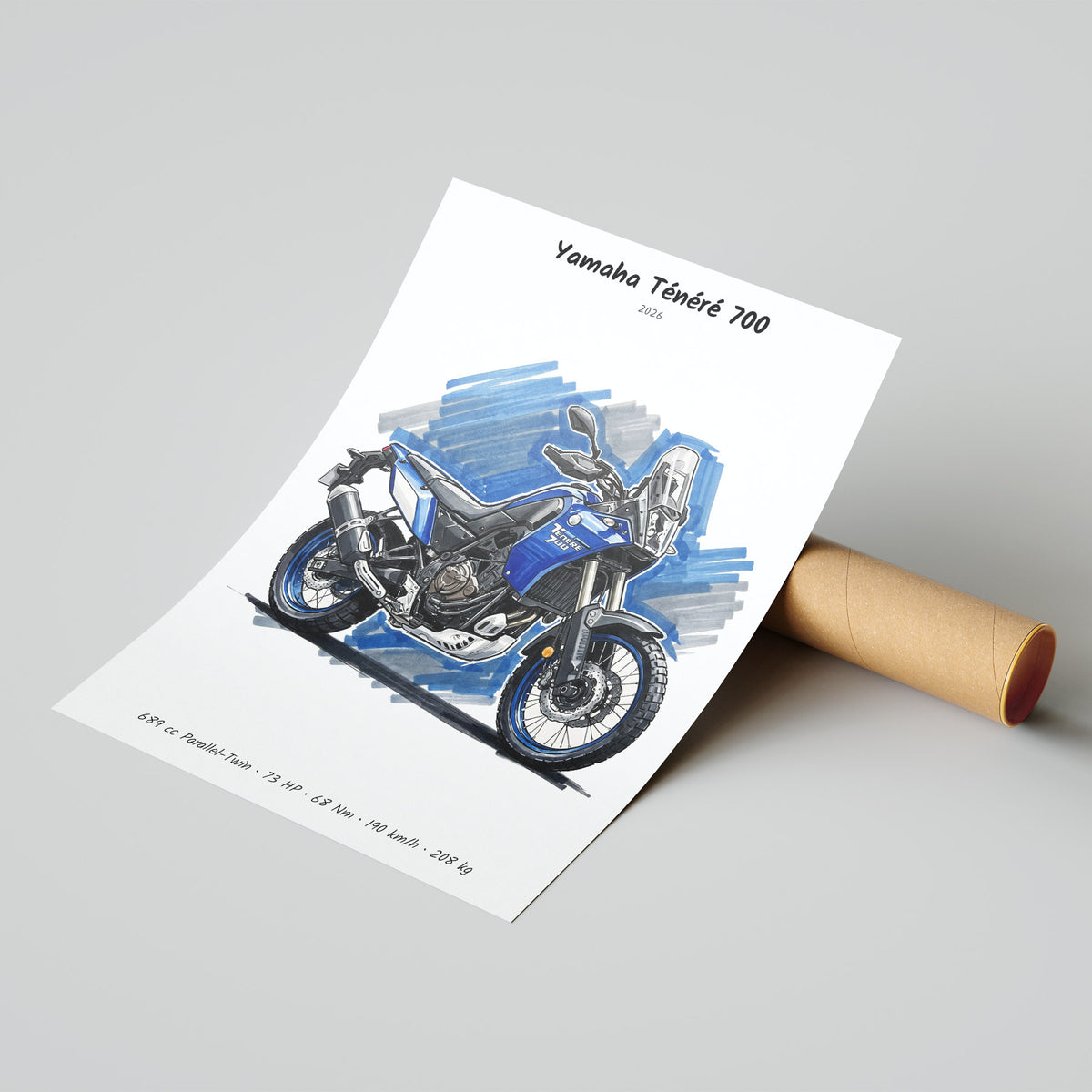 Yamaha Tenere 700 2026 Motorcycle Poster
