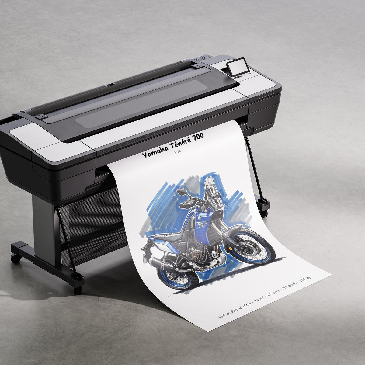 Yamaha Tenere 700 2026 Motorcycle Poster