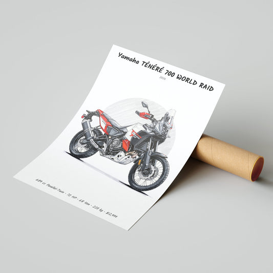 Yamaha TENERE 700 WORLD RAID 2026 Poster