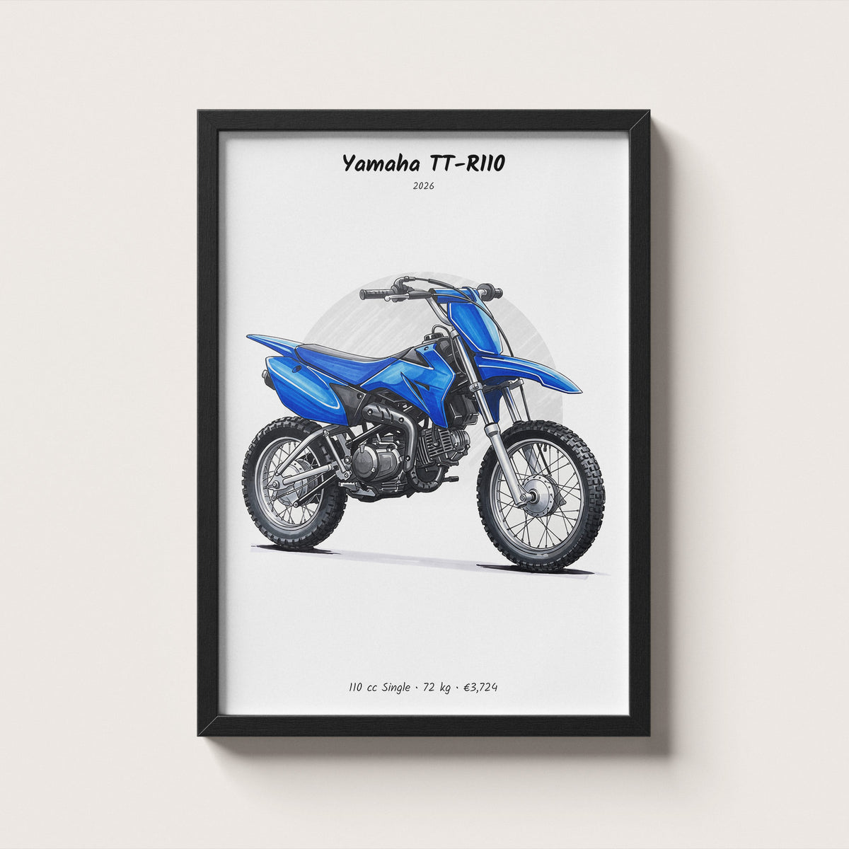 Yamaha TT-R110 2026 Wall Art