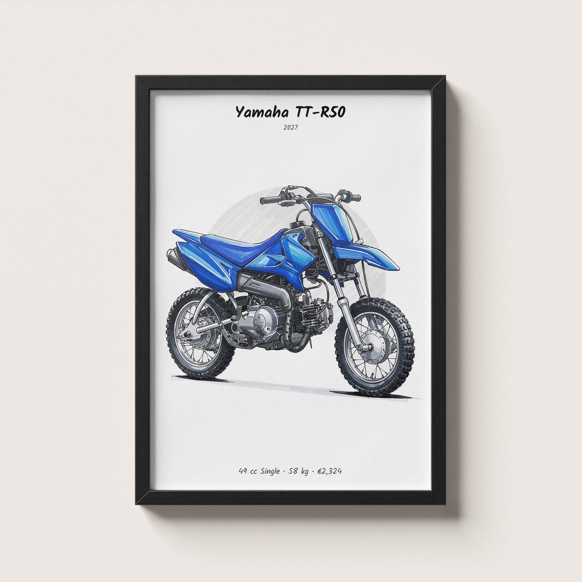 Yamaha TT-R50 2027 Wall Art