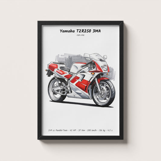 Yamaha TZR250 3MA Motorcycle Wall Art