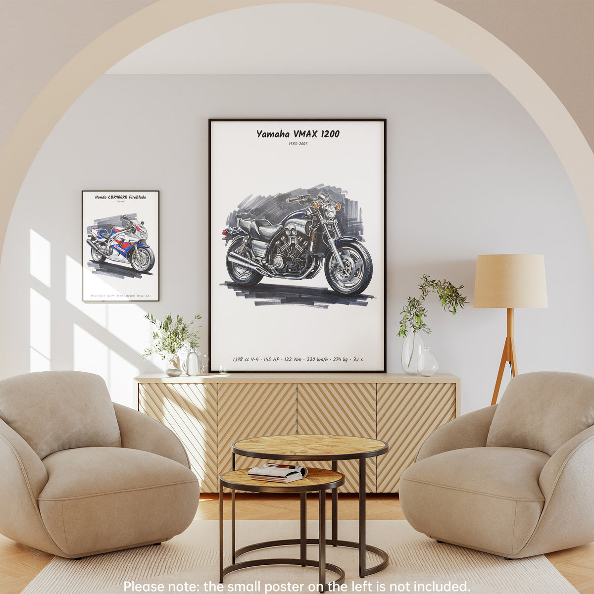 Yamaha VMAX 1200 Motorcycle Wall Art