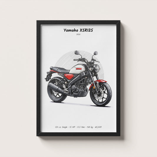 Yamaha XSR125 2026 Wall Art