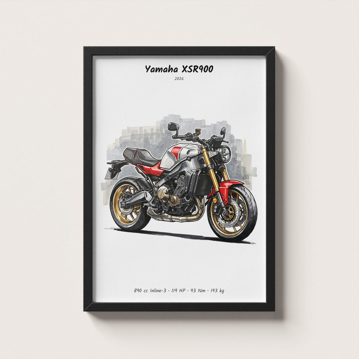 Yamaha XSR900 2026 Wall Art