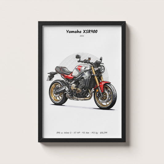 Yamaha XSR900 2026 Wall Art