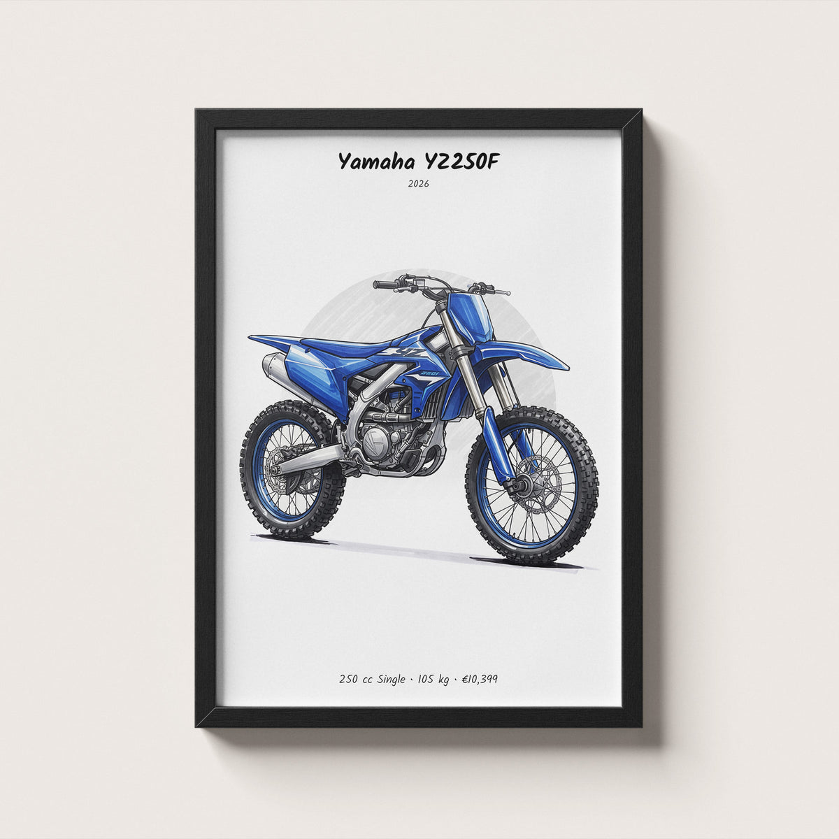 Yamaha YZ250F 2026 Wall Art