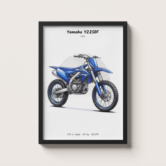 Yamaha YZ250F 2026 Wall Art