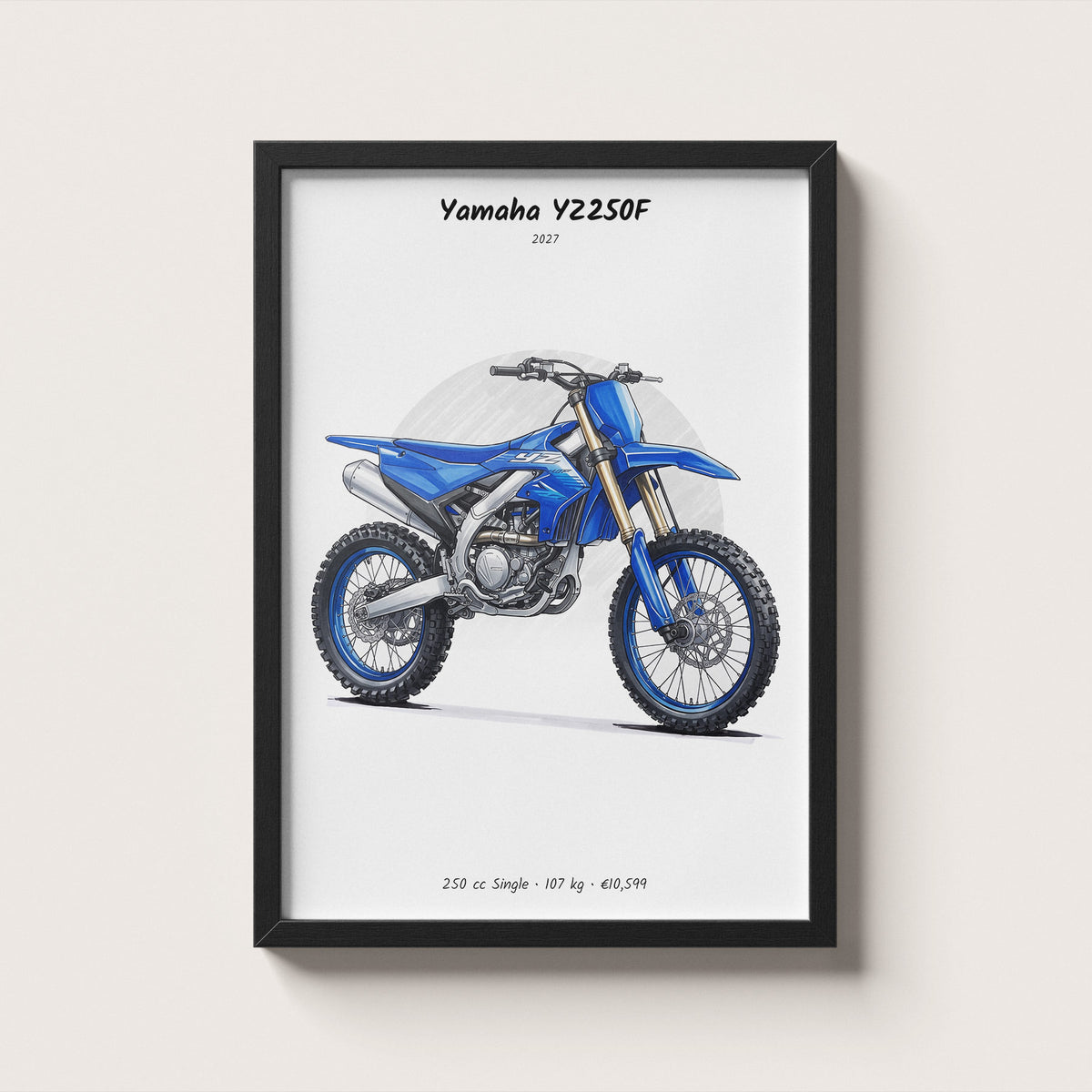 Yamaha YZ250F 2027 Wall Art