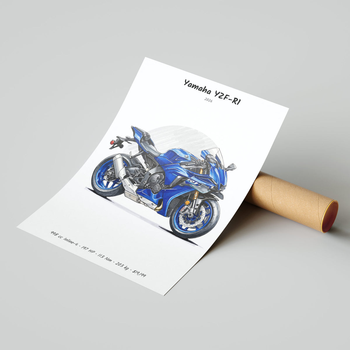 Yamaha YZF-R1 2026 Poster
