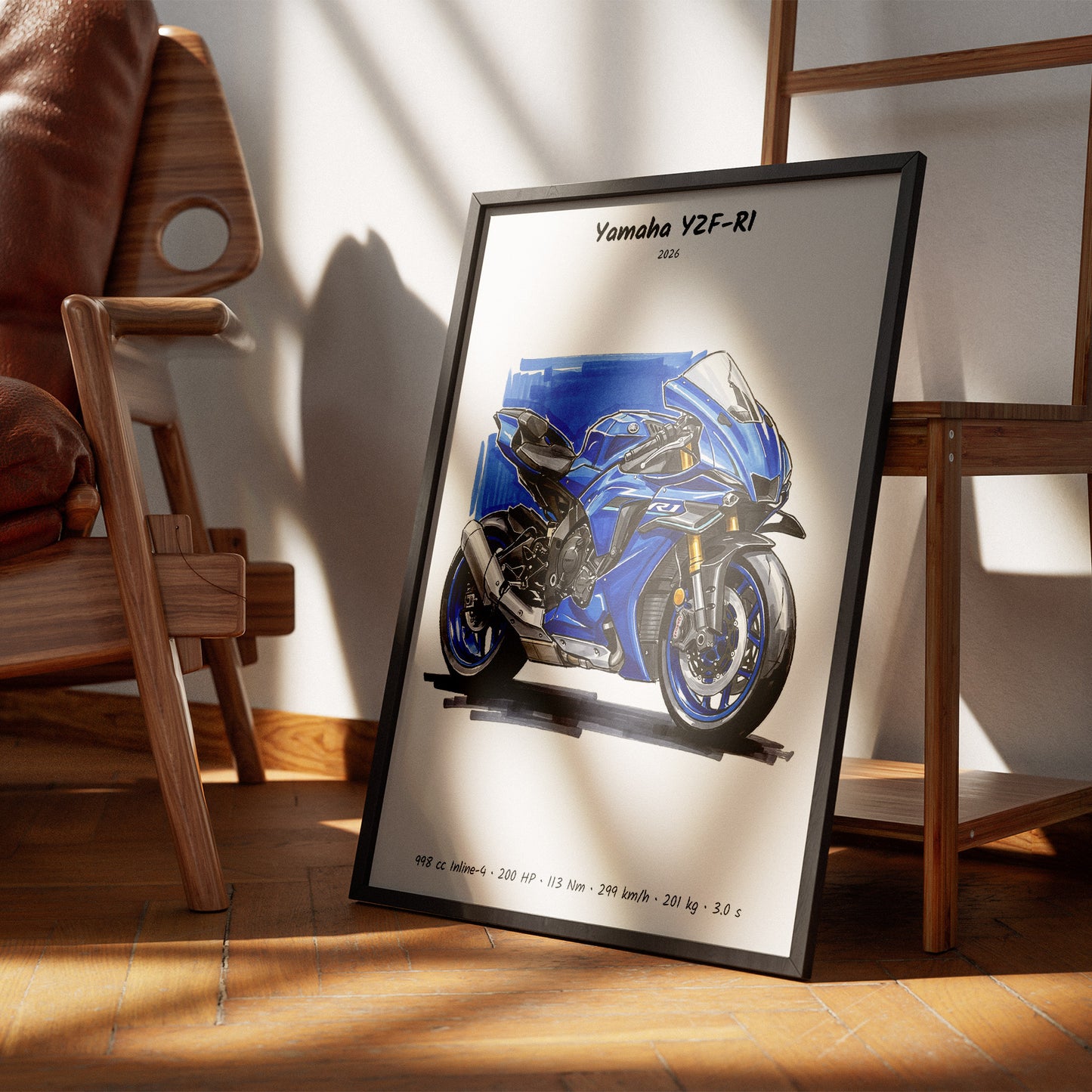 Yamaha YZF-R1 2026 Motorcycle Art Print