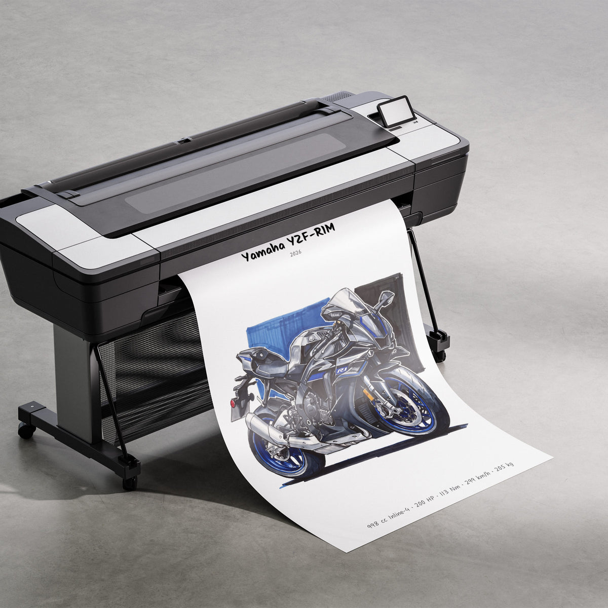 Yamaha YZF-R1M 2026 Motorcycle Print