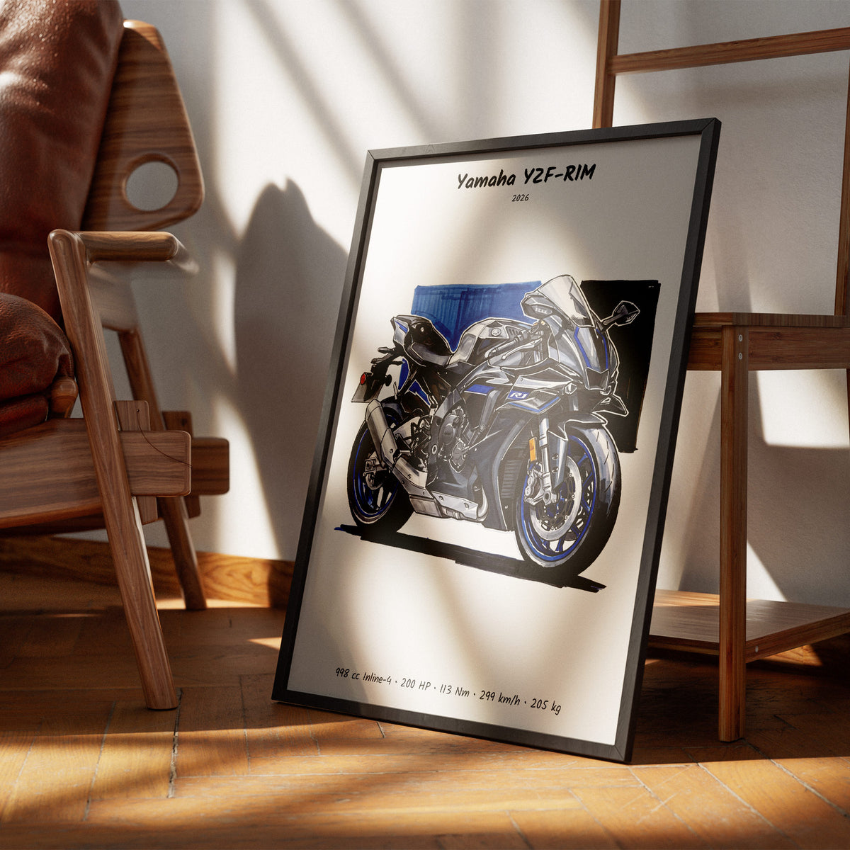 Yamaha YZF-R1M 2026 Motorcycle Wall Art