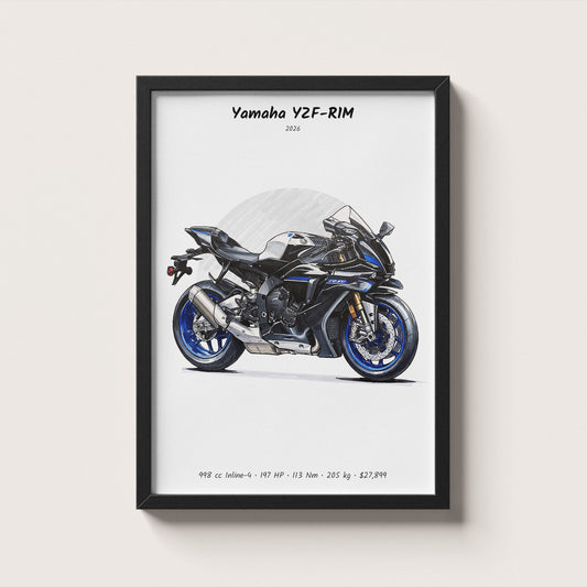 Yamaha YZF-R1M 2026 Wall Art
