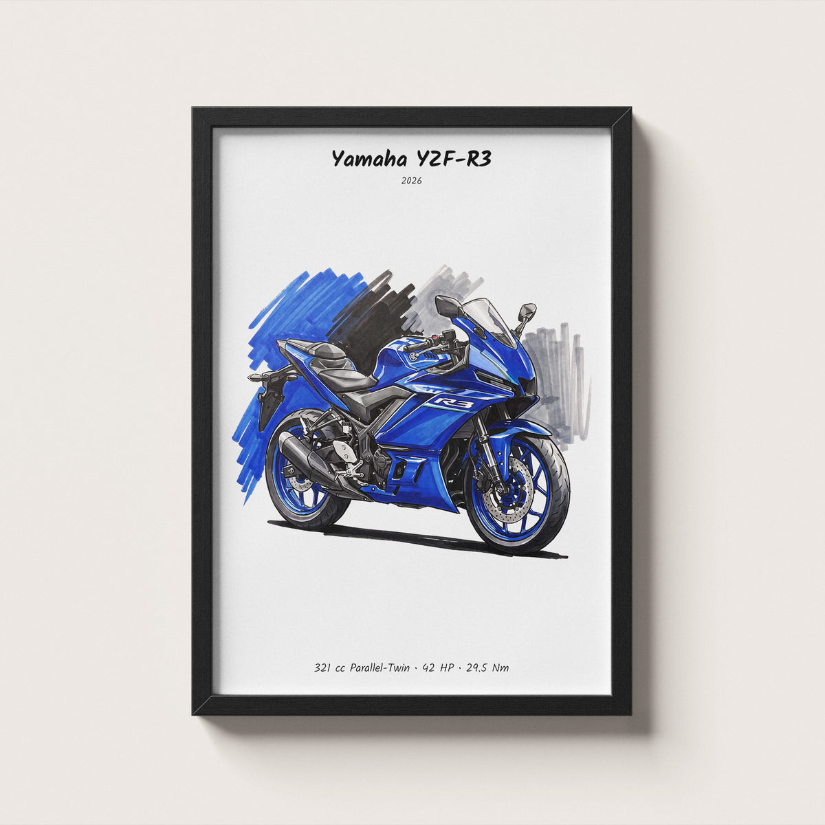 Yamaha YZF-R3 2026 Wall Art