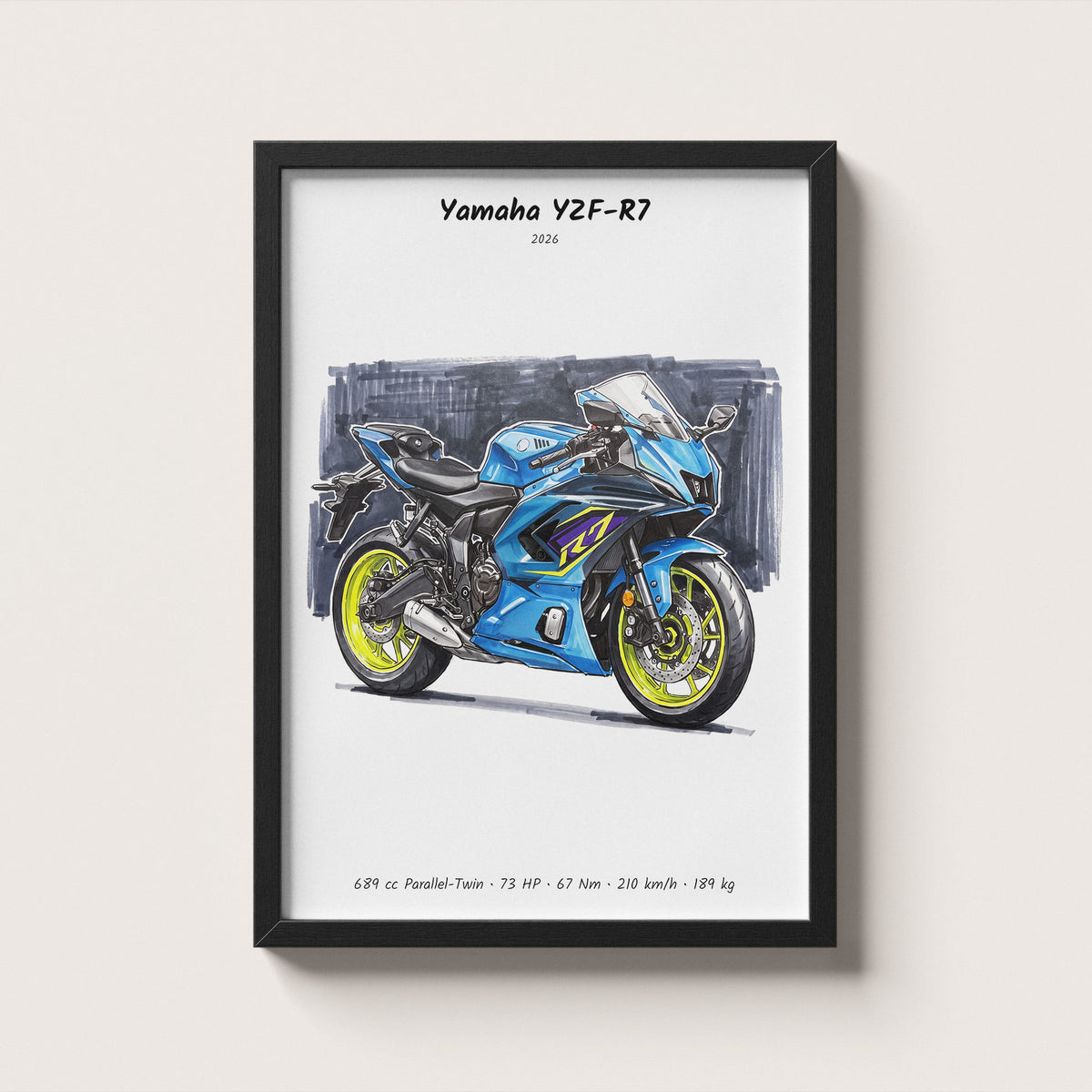 Yamaha YZF-R7 2026 Wall Art