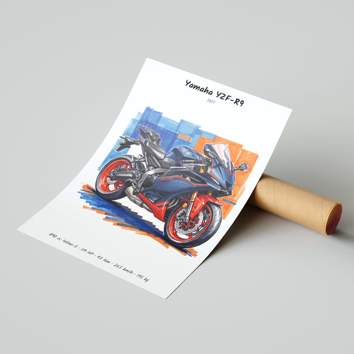 Yamaha YZF-R9 2027 Poster