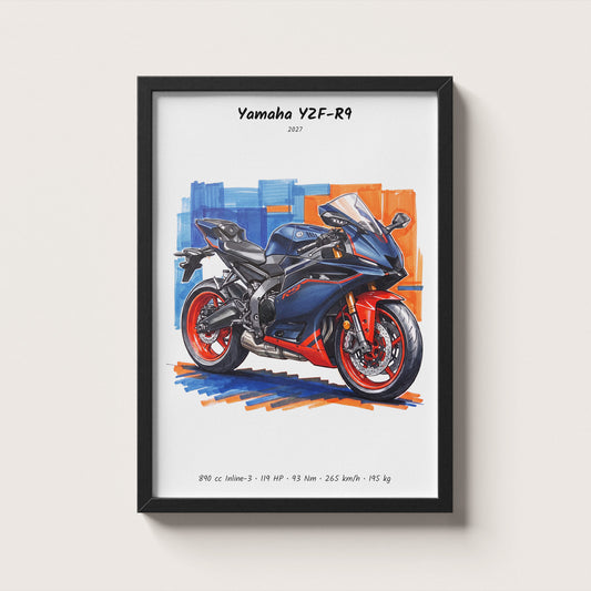 Yamaha YZF-R9 2027 Wall Art
