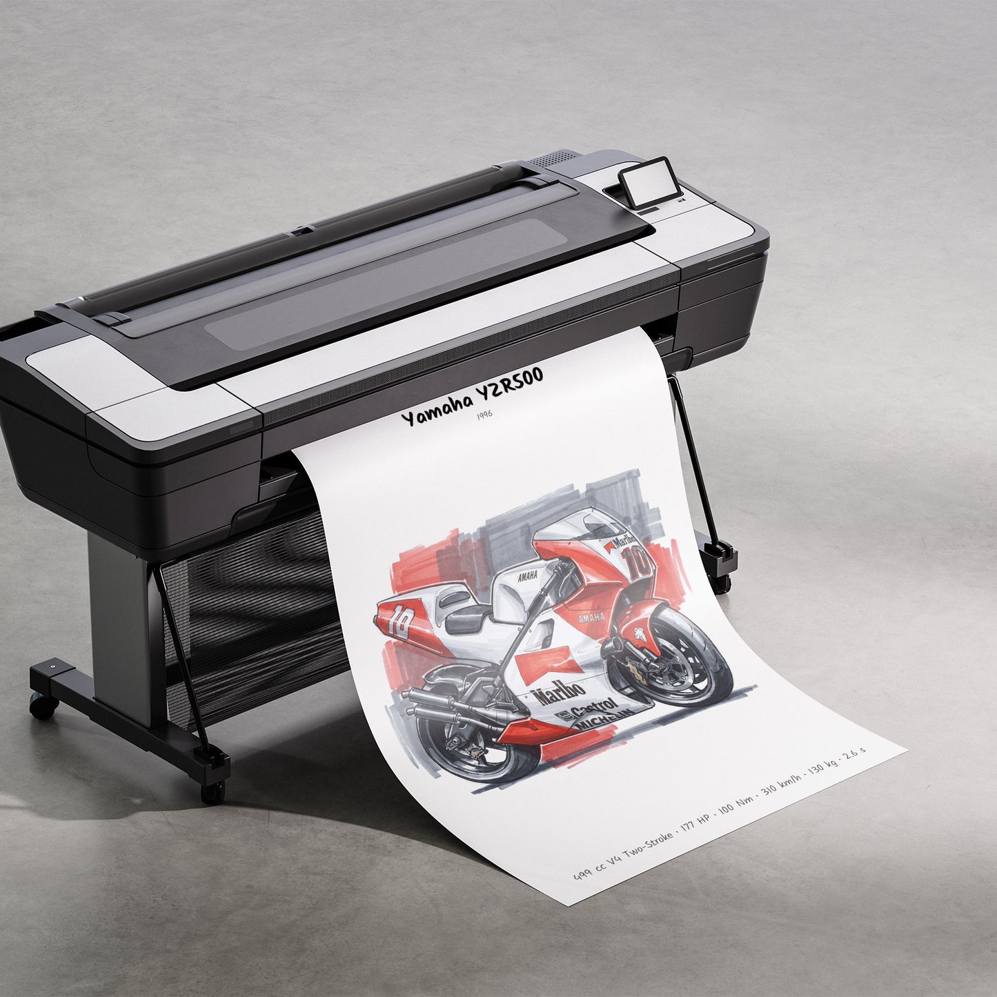 Yamaha YZR500 Grand Prix Motorcycle Poster