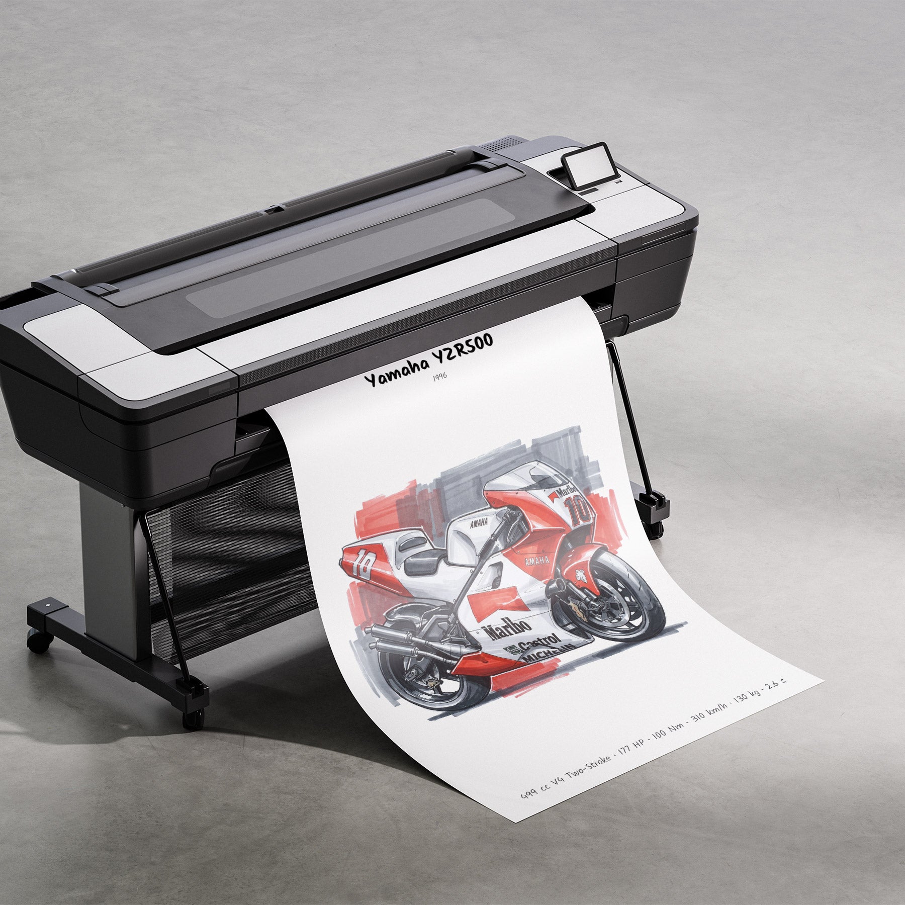 Yamaha YZR500 Grand Prix Motorcycle Poster
