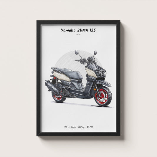 Yamaha ZUMA 125 2026 Wall Art