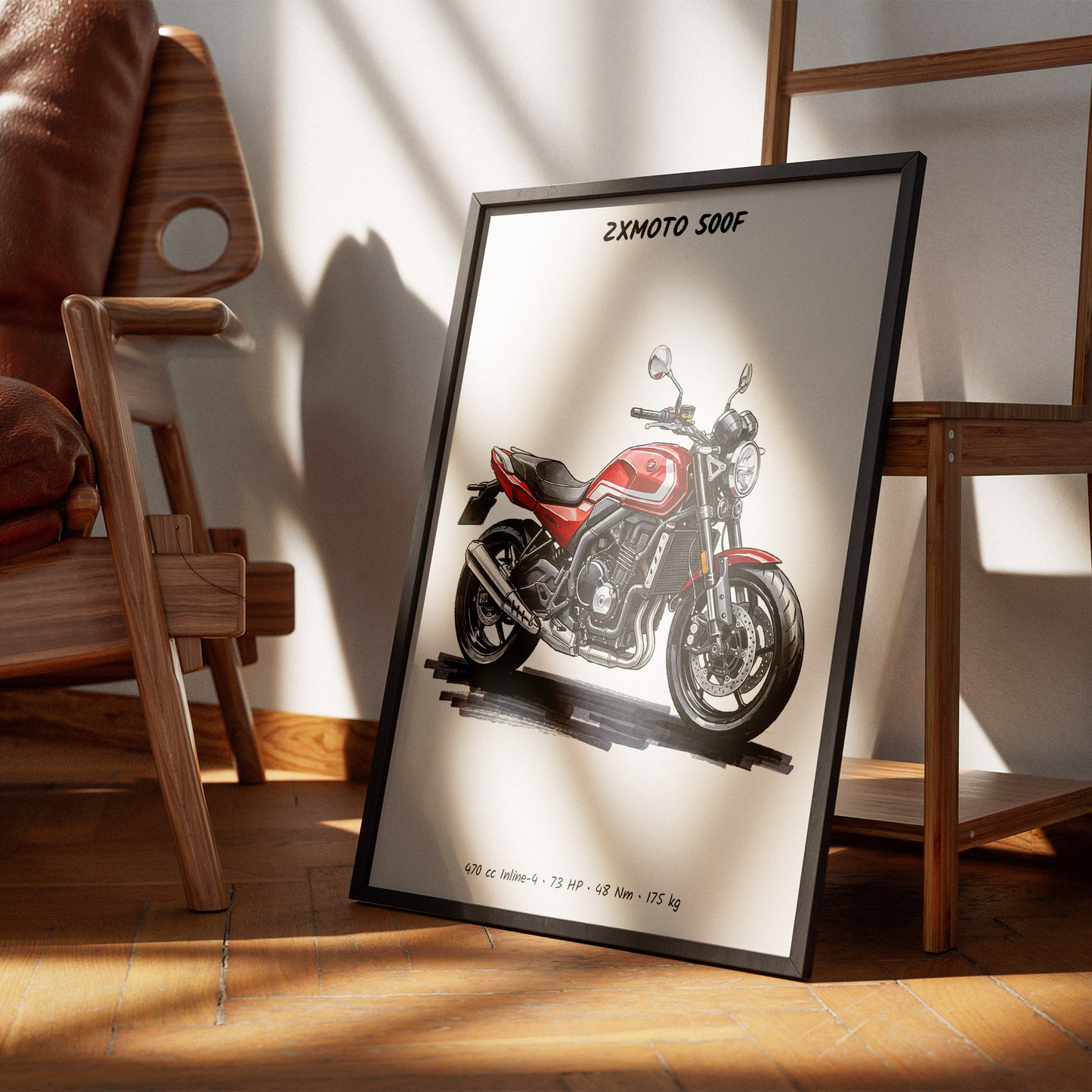 ZXMOTO 500F Roadster Motorcycle Art Print