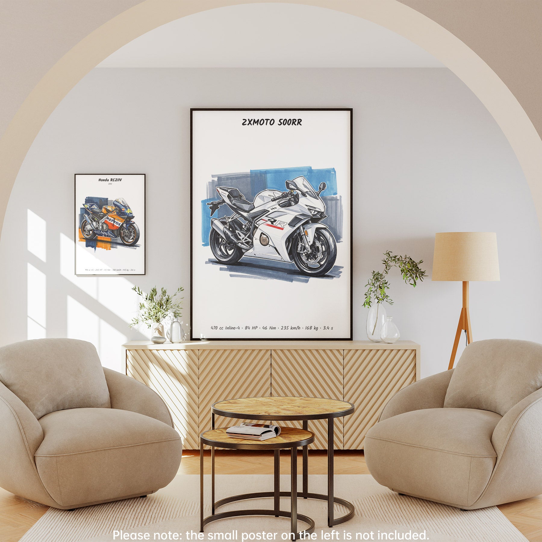 ZXMOTO 500RR Art Print & Poster | Sportbike Garage Decor