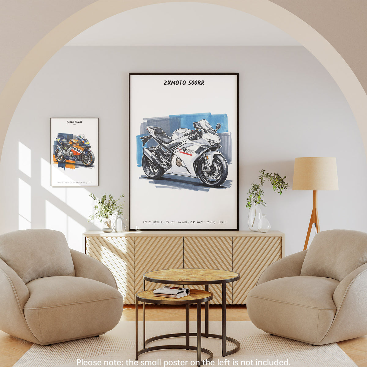 ZXMOTO 500RR Sportbike Motorcycle Art Print