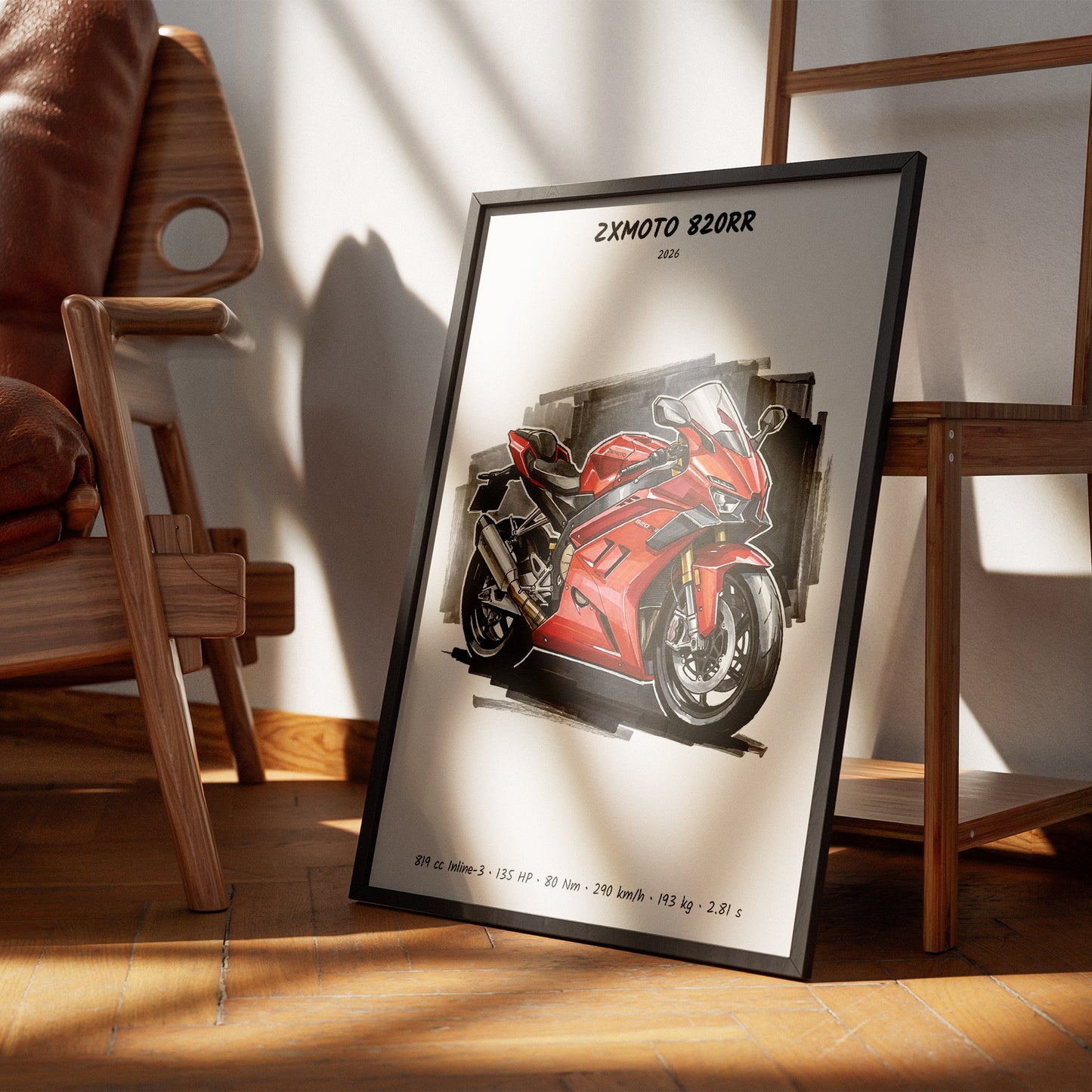 ZXMOTO 820RR Sportbike Art Print